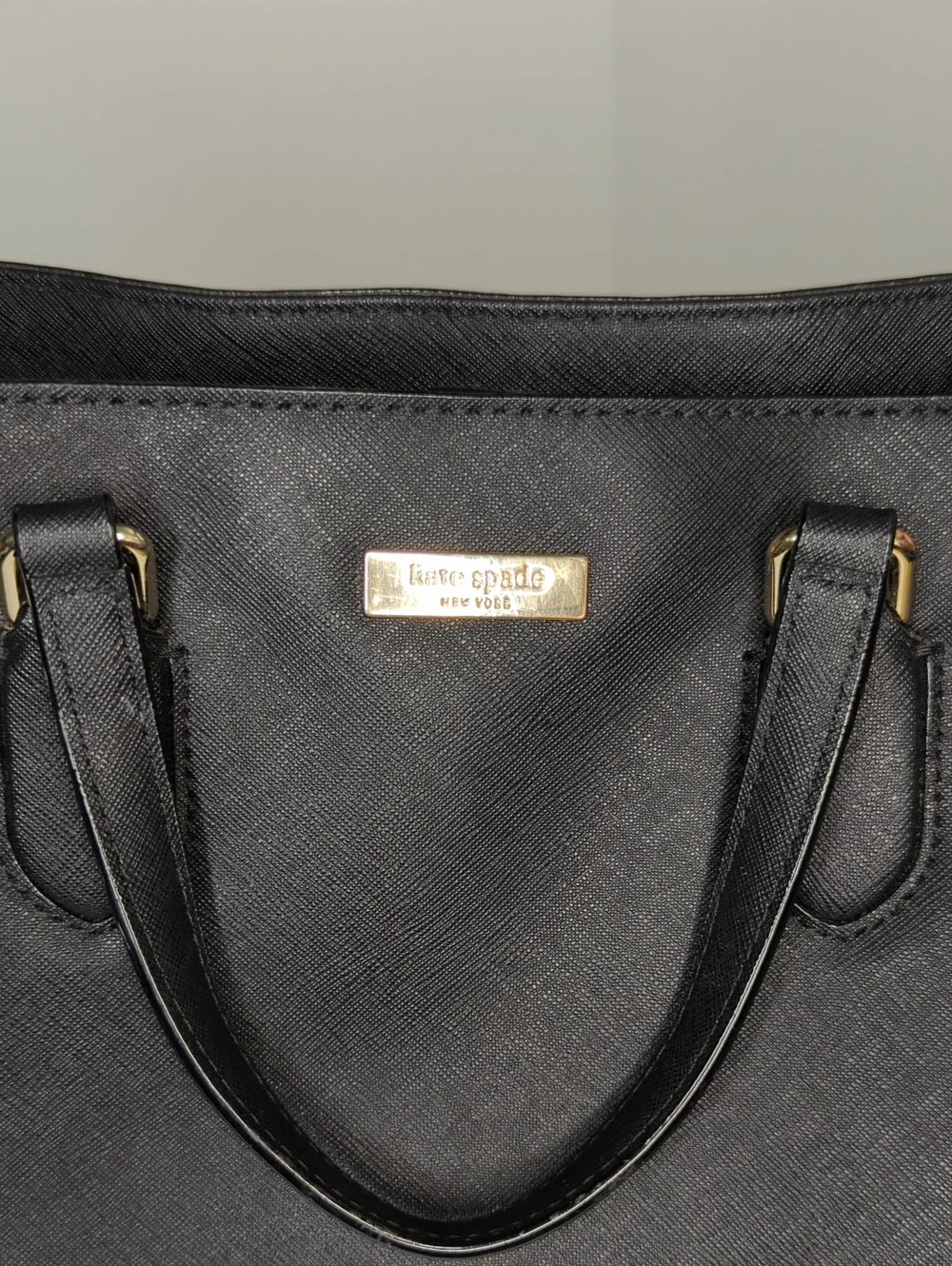 Kate Spade Black Saffiano Leather Satchel